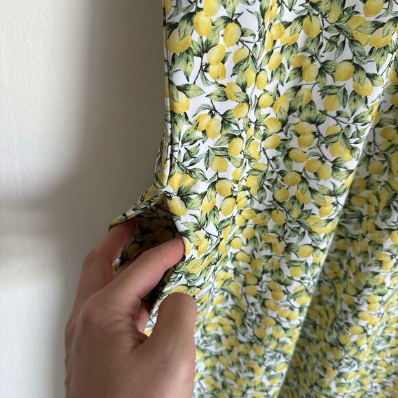 J McLaughlin Yanna Dress Catalina Cloth Lemon Print Half Zip Small Preppy Tennis - Picture 2 of 10
